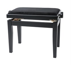 GEWA Piano Bench Deluxe Black Matt банкетка черная матовая прямые ножки верх черный 4389 - фото 14050