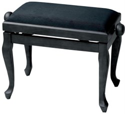 GEWA Piano Bench Deluxe Classic Black Matt банкетка черная матовая гнутые ножки верх черный 4393 - фото 14057