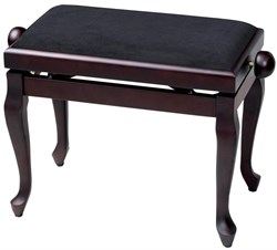 GEWA Piano Bench Deluxe Classic Rosewood Matt банкетка палисандр матовый гнутые ножки верх черный 4395 - фото 14060