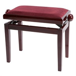 GEWA Piano Bench Deluxe Mahogany Highgloss банкетка красное дерево глянцевая прямые ножки верх бордо 4404 - фото 14079