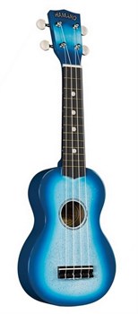 HAMANO U-35BU Blue Sparkle укулеле сопрано, клен, гриф махогани, чехол, синий берст с блестками 4703 - фото 14810