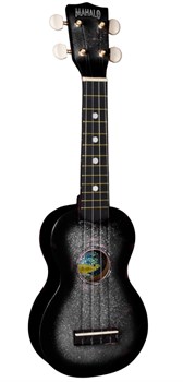 HAMANO U-35BK Black Sparkle укулеле сопрано, клен, гриф махогани, чехол, черный берст с блестками 4702 - фото 14811