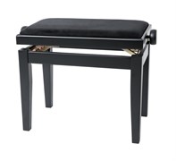 GEWA Piano Bench Deluxe Black Matt банкетка черная матовая прямые ножки верх черный 4389