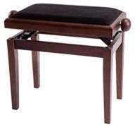 GEWA Piano Bench Deluxe Walnut Matt банкетка орех матовый прямые ножки верх черный 4410