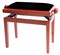 GEWA Piano Bench Deluxe Cherry Highgloss банкетка вишня глянцевая прямые ножки верх бежевый 4390 - фото 14054