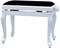 GEWA Piano Bench Deluxe Classic White Highgloss банкетка белая глянцевая гнутые ножки верх черный 4397 - фото 14062