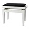 GEWA Piano Bench Deluxe White Highgloss банкетка белая глянцевая прямые ножки верх черный 4412 - фото 15147